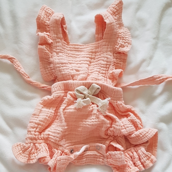 BABY GIRL PINK ROMPER - Picture 2 of 2